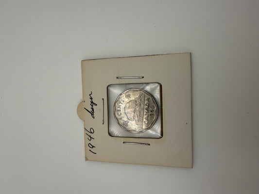 1946 Canada five-cent King George VI beaver nickel