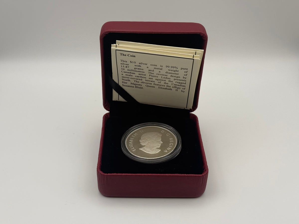 2013 Canada $10 fine silver Caribou coin, O Canada series (view 3)