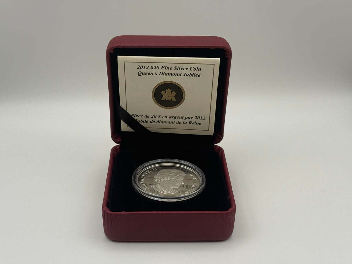 2012 Canada $20 fine silver Diamond Jubilee coin, ultra high relief portrait of Queen Elizabeth II