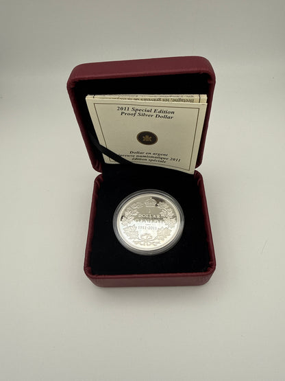 2011 Canada special edition proof sterling silver dollar, 100th anniversary of the 1911 silver dollar (view 2)