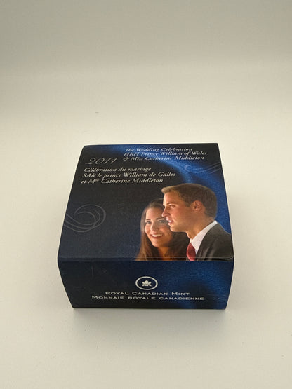 2011 Canada $20 Royal Wedding silver coin with Swarovski crystal, Prince William and Catherine Middleton (view 2)