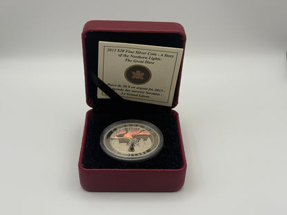2013 Canada $20 fine silver hologram coin, A Story of the Northern Lights: The Great Hare (view 2)
