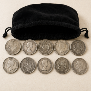Canadian 80% Silver Half-Dollar Bundle – 10 Coins (1937–1966)