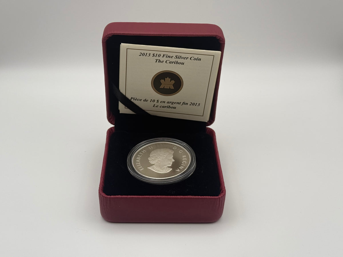 2013 Canada $10 fine silver Caribou coin, O Canada series (view 2)