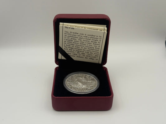 2013 Canada $20 fine silver Beaver coin by Glen Loates (view 2)