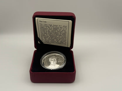 2011 Canada $15 sterling silver ultra high relief coin, Prince William, Continuity of the Crown (view 2)