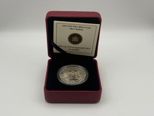 2013 Canada $10 fine silver Caribou coin, O Canada series