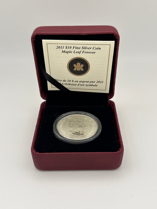 2011 Canada $10 Fine Silver Coin Maple Leaf Forever