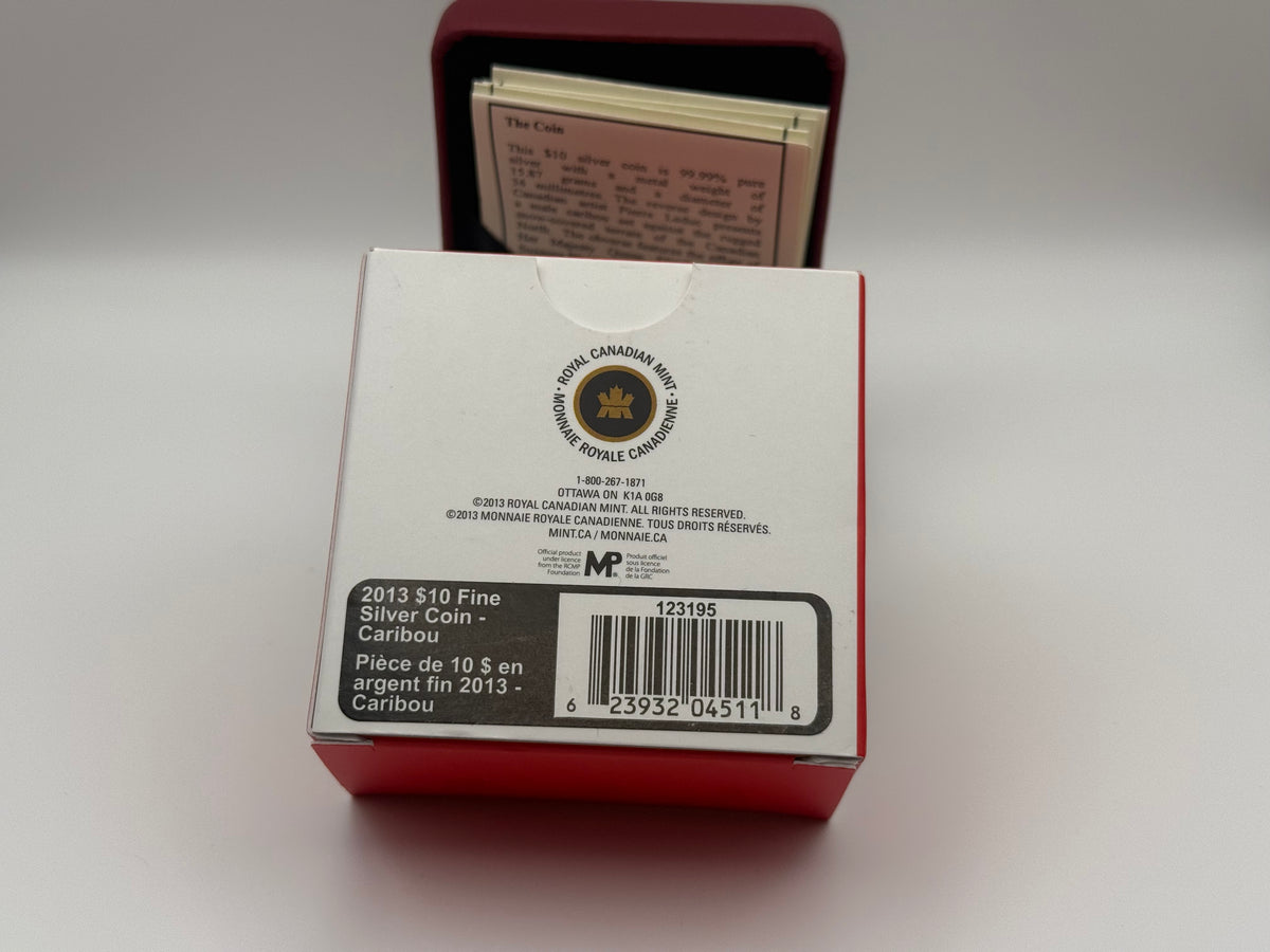 2013 Canada $10 fine silver Caribou coin, O Canada series (view 4)