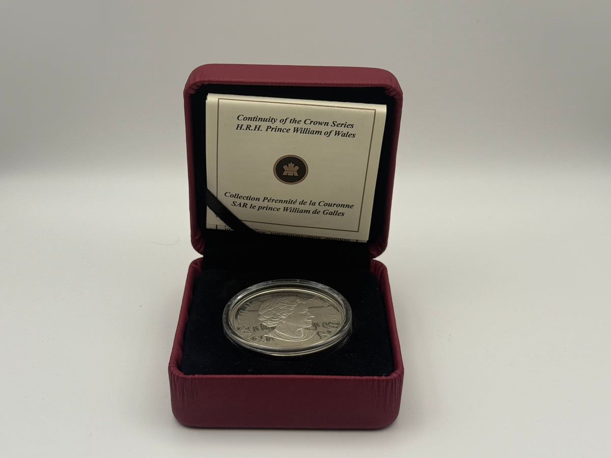 2011 Canada $15 sterling silver ultra high relief coin, Prince William, Continuity of the Crown