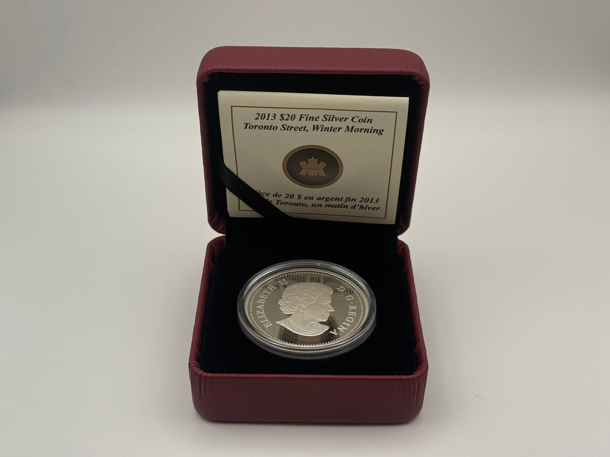 2013 Canada $20 fine silver coin, Toronto Street Winter Morning by Lawren S. Harris, Group of Seven