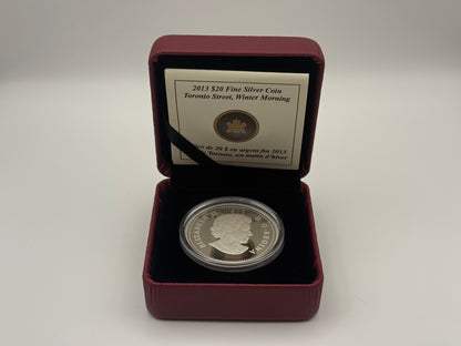 2013 Canada $20 fine silver coin, Toronto Street Winter Morning by Lawren S. Harris, Group of Seven