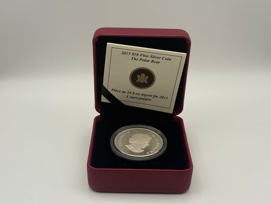2013 Canada $10 fine silver Polar Bear coin, O Canada series