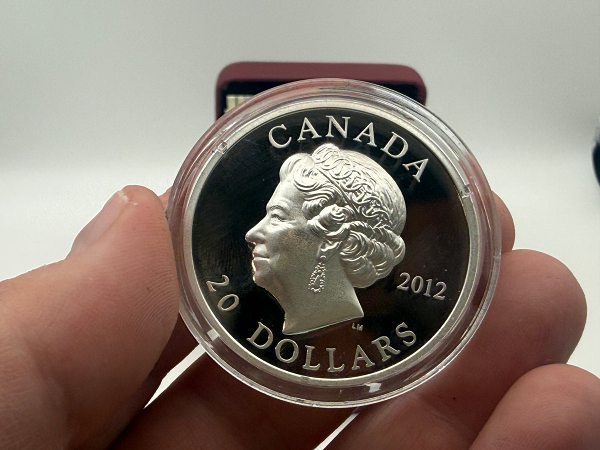 2012 Canada $20 fine silver Diamond Jubilee coin, ultra high relief portrait of Queen Elizabeth II (view 3)