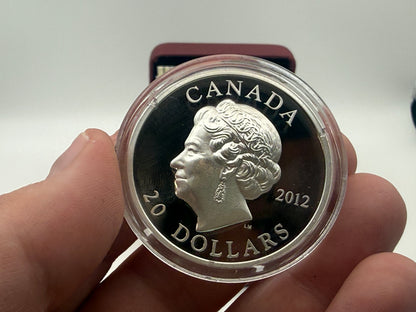 2012 Canada $20 fine silver Diamond Jubilee coin, ultra high relief portrait of Queen Elizabeth II (view 3)