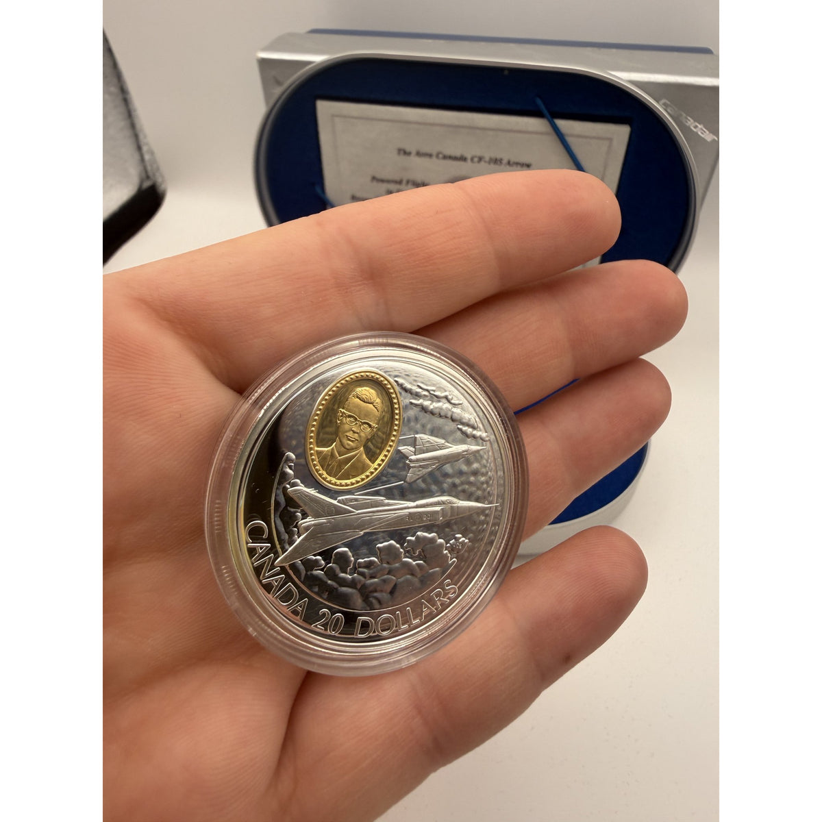 1996 Canada $20 Avro Arrow Gold Cameo Coin - front
