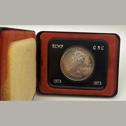 1973 Canada $1 RCMP Centennial silver dollar - front