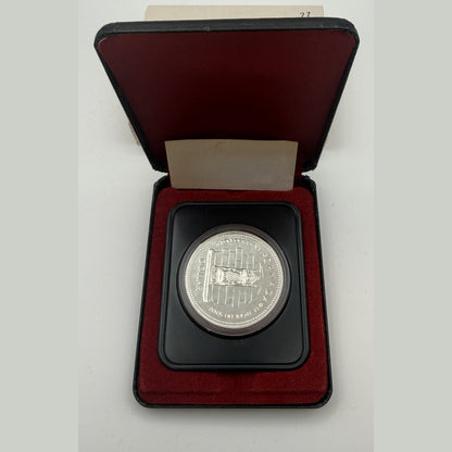 1977 Canada $1 Silver Jubilee silver dollar (Case + box + inspection slip) - back