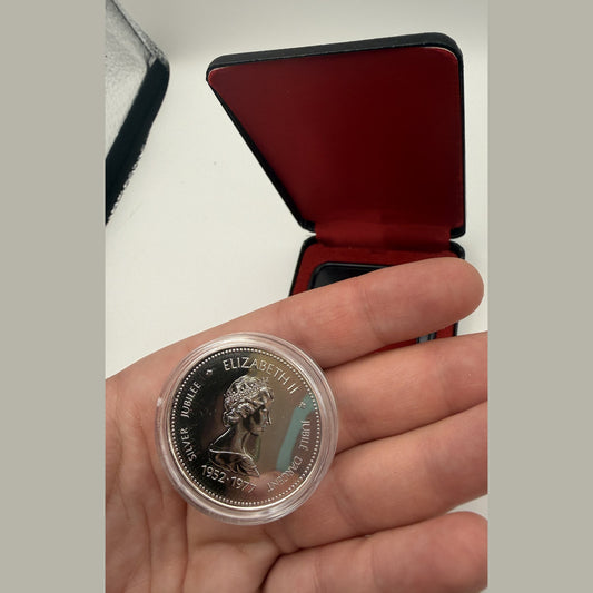 1977 Canada $1 Silver Jubilee silver dollar (Case only) - front