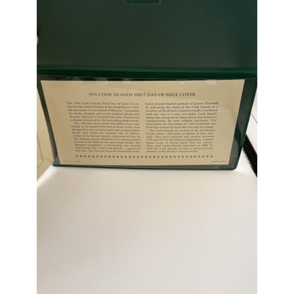 1976 Cook Islands $5 silver proof Mangaia kingfisher coin sealed in First Day of Issue Cover (view 3)