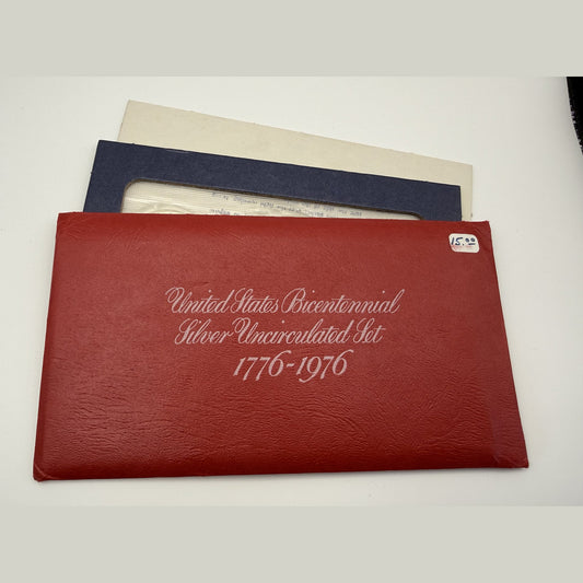 1976-S U.S. Bicentennial 40 percent silver uncirculated three-coin set in original Mint holder