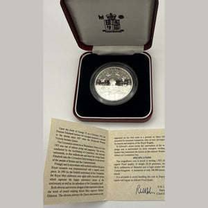 1993 UK £5 Coronation 40th Anniversary Sterling Silver Proof Crown – Numbered Certificate
