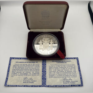 1978 Jamaica $25 Sterling Silver Proof – 25th Anniversary of the Coronation (4 oz)