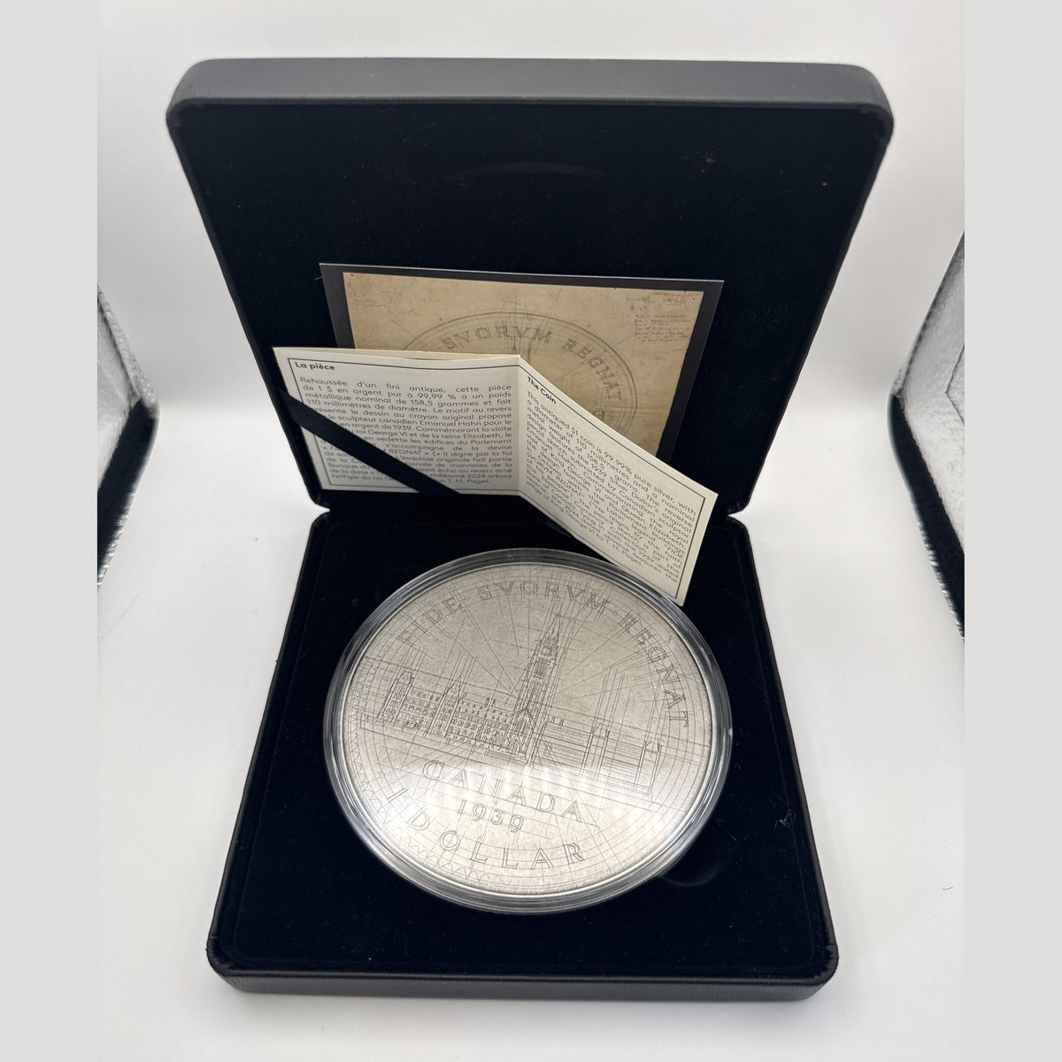 2024 Canada $1 5 oz fine silver coin, Emanuel Hahn's original Parliament sketch, antique finish (view 3)
