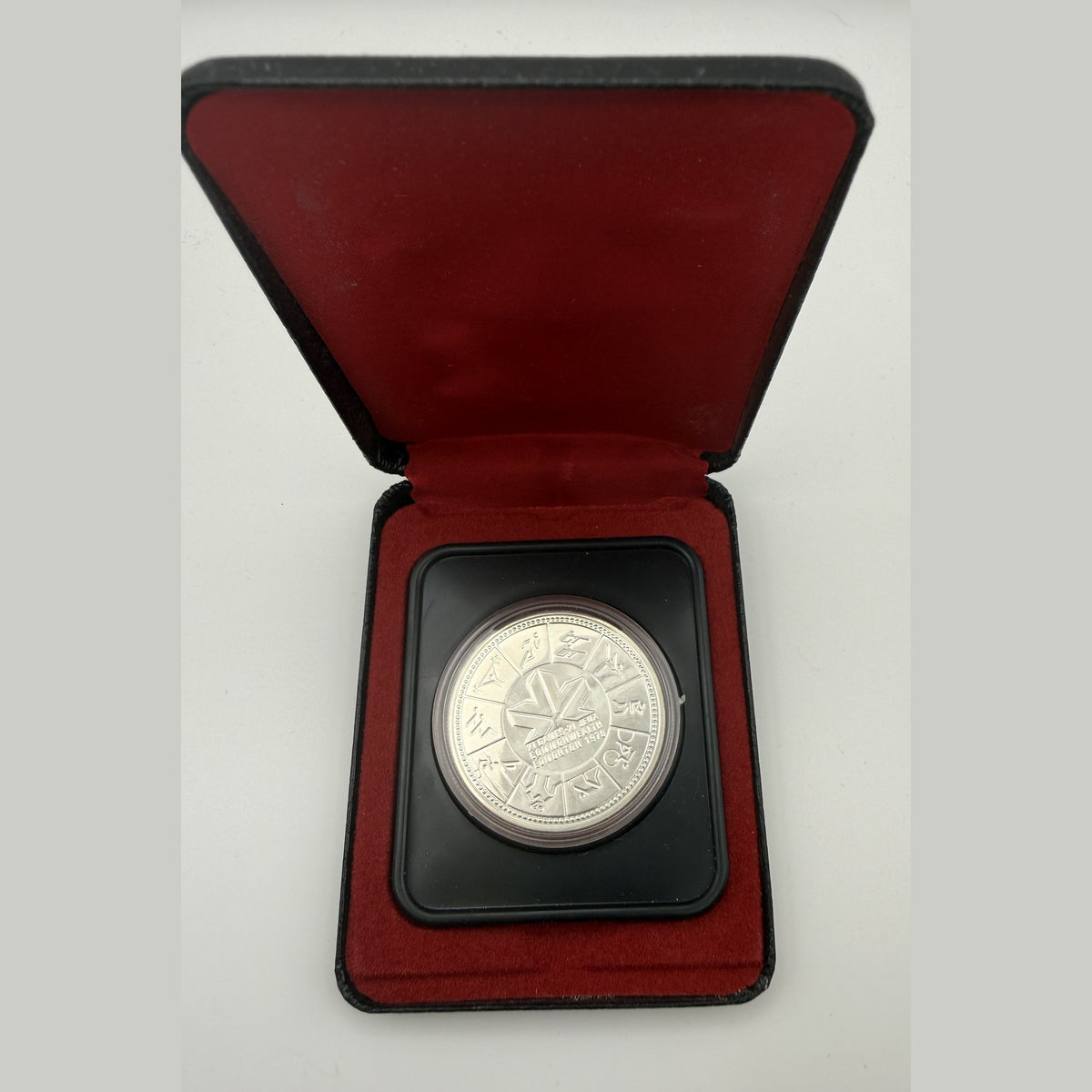 1978 Canada $1 silver dollar, XI Commonwealth Games Edmonton, specimen in original RCM case