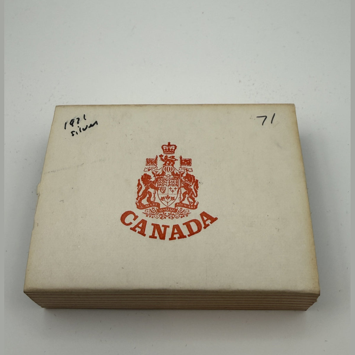 1971 Canada $1 British Columbia Centennial silver dollar, toned (Case + box) - packaging