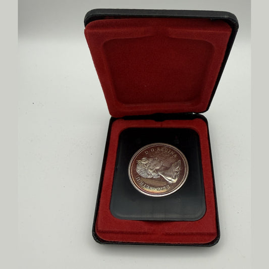 1971 Canada $1 British Columbia Centennial silver dollar, toned (Case only) - front