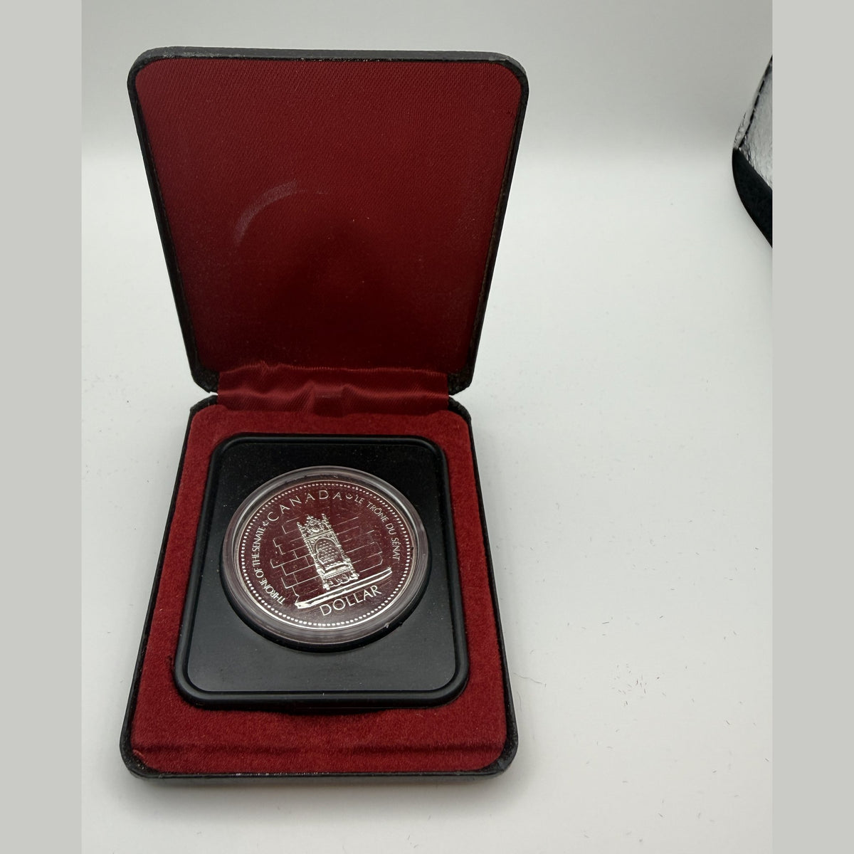 1976 Canada $1 Library of Parliament silver dollar (Case only – #2) - back