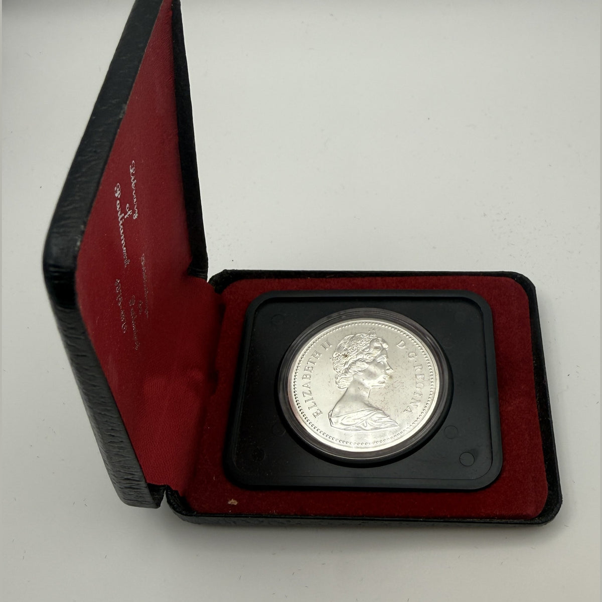 1976 Canada $1 Library of Parliament silver dollar (Case only – #1) - front