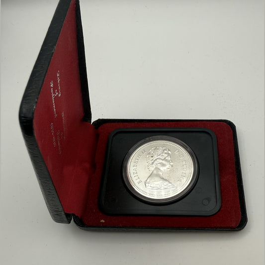 1976 Canada $1 Library of Parliament silver dollar (Case only – #1) - front