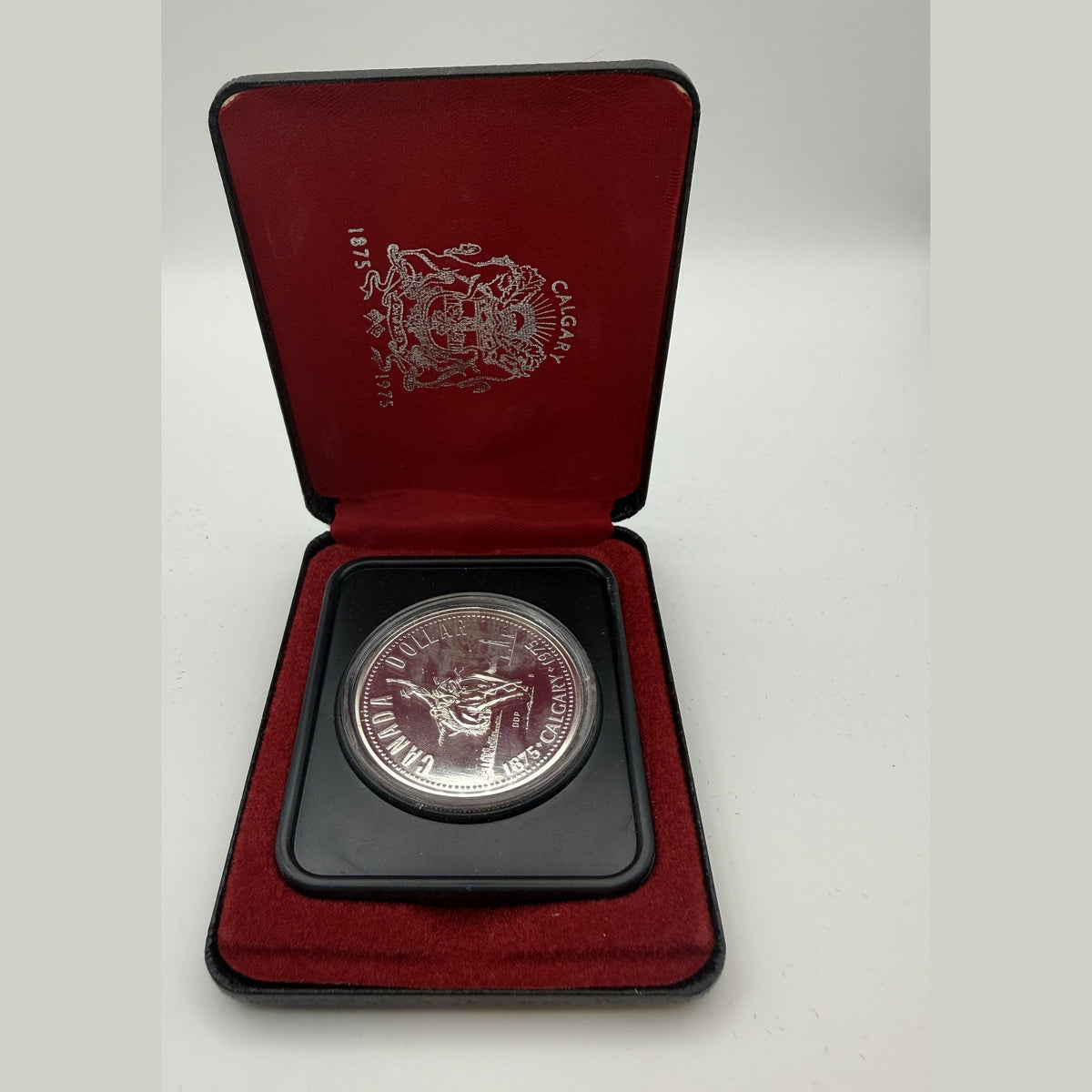 1975 Canada $1 Calgary Centennial silver dollar - back