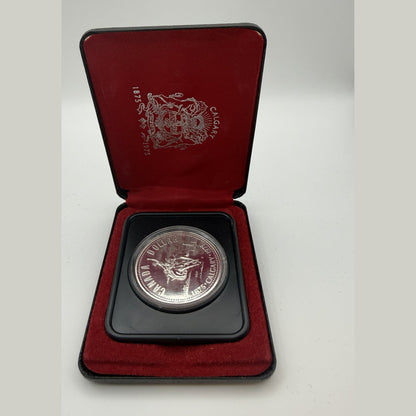 1975 Canada $1 Calgary Centennial silver dollar - back