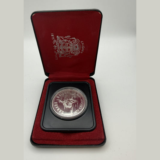1975 Canada $1 Calgary Centennial silver dollar - back