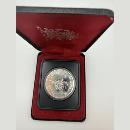 1975 Canada $1 Calgary Centennial silver dollar - detail