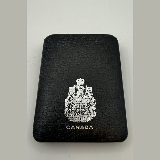 1972 Canada $1 Voyageur silver dollar, toned - packaging