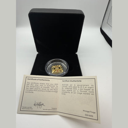 2023 Canada $20 St. Edward's Crown 1 oz fine silver coin - certificate
