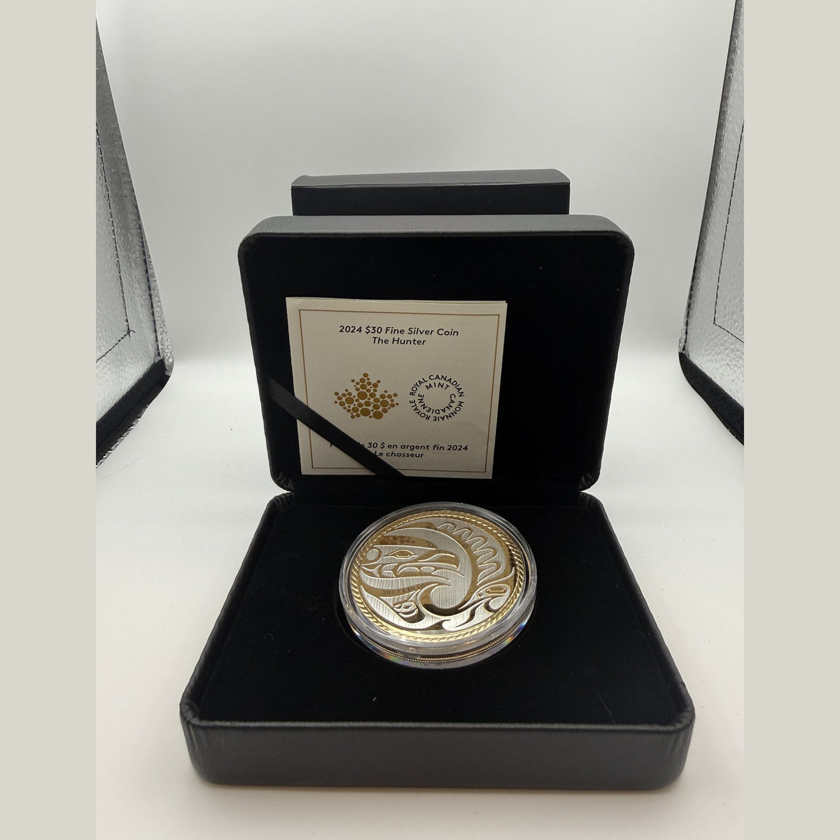 2024 Canada $30 The Hunter 2 oz fine silver coin - back