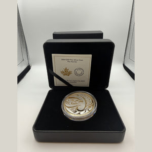 2024 Canada $30 2 oz Fine Silver Coin – The Hunter (Gold-Plated)