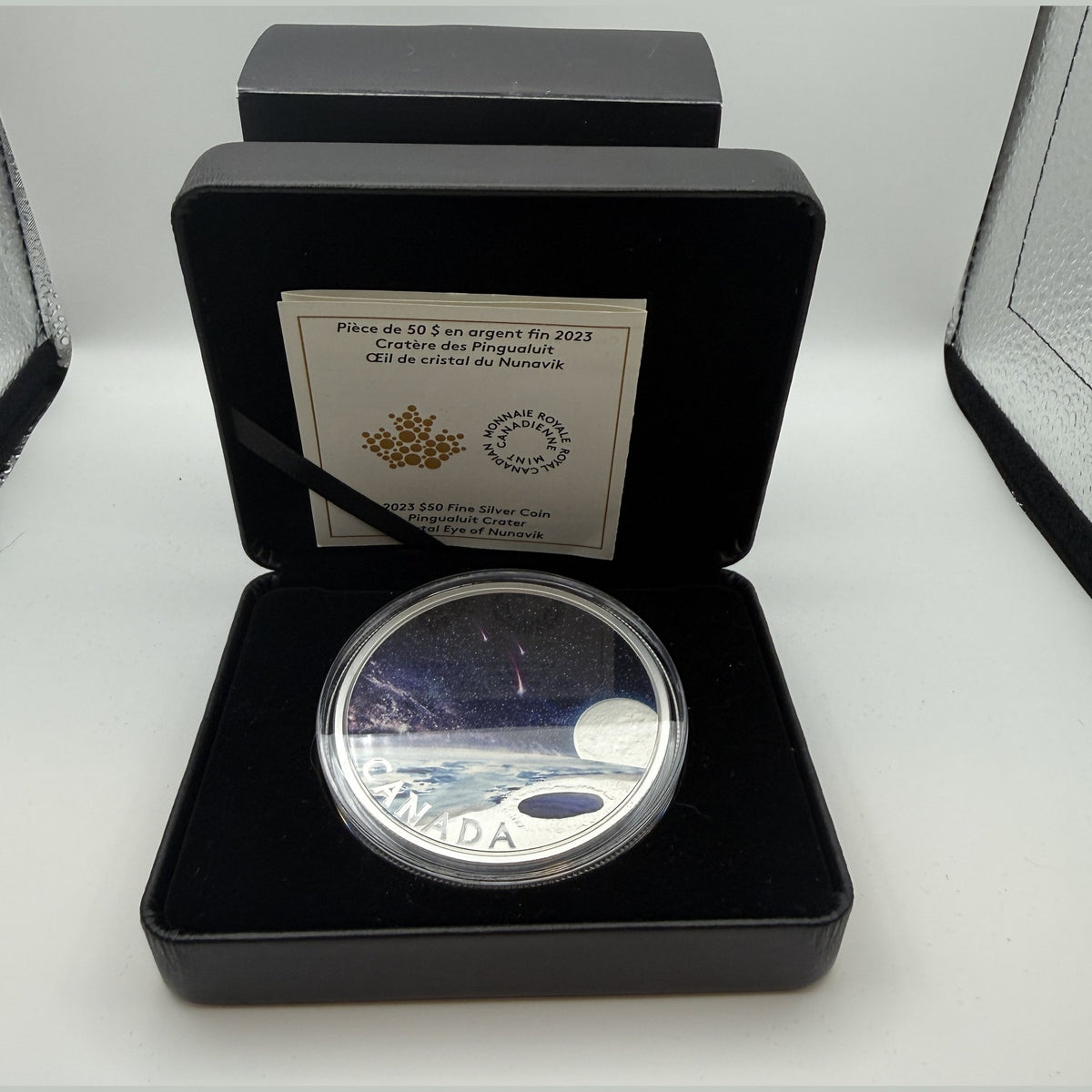 2023 Canada $50 Pingualuit Crater 5 oz fine silver proof coin - back