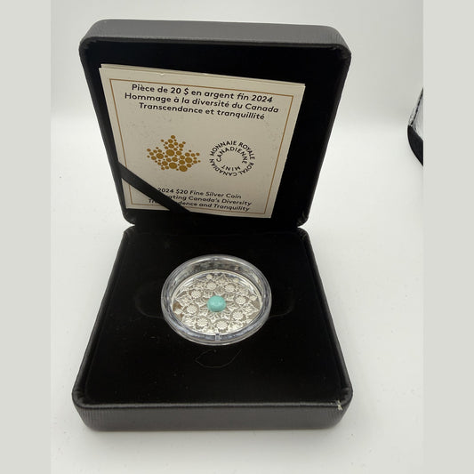 2024 Canada $20 Transcendence and Tranquility silver coin – back