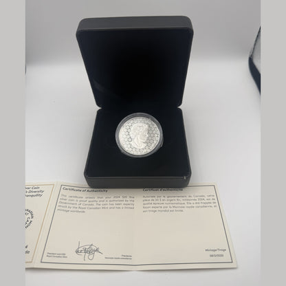 2024 Canada $20 Transcendence and Tranquility silver coin – front