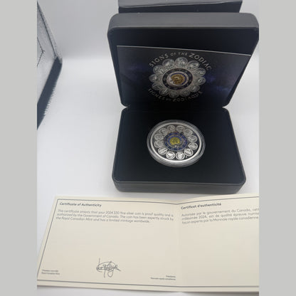 2024 Signs of the Zodiac 2 oz silver coin #1 – back
