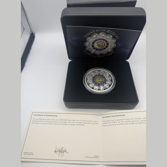 2024 Signs of the Zodiac 2 oz silver coin #1 – back