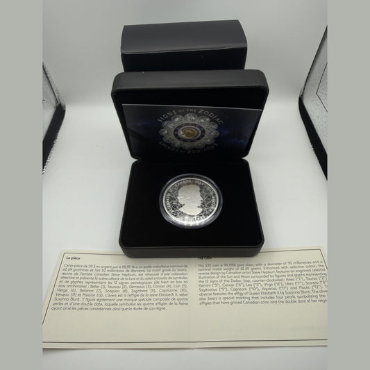 2024 Signs of the Zodiac 2 oz silver coin #1 – front