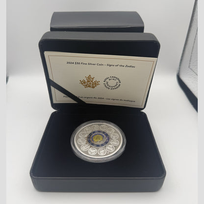 2024 Signs of the Zodiac 2 oz silver coin #1 – detail