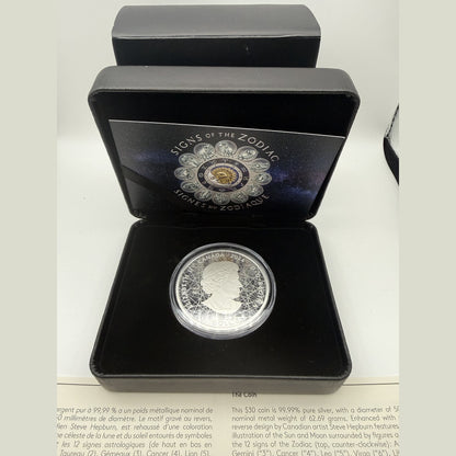 2024 Signs of the Zodiac 2 oz silver coin #1 – detail